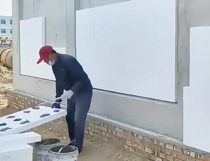 Schaumstoffplatten -Außenwandlösungen