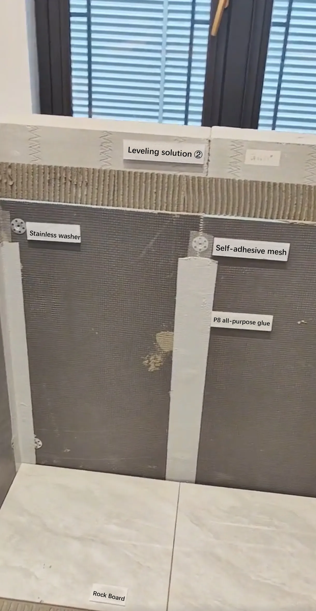 2-wie installiert die Fliesenbackbrett, wenn die Wand flach ist?